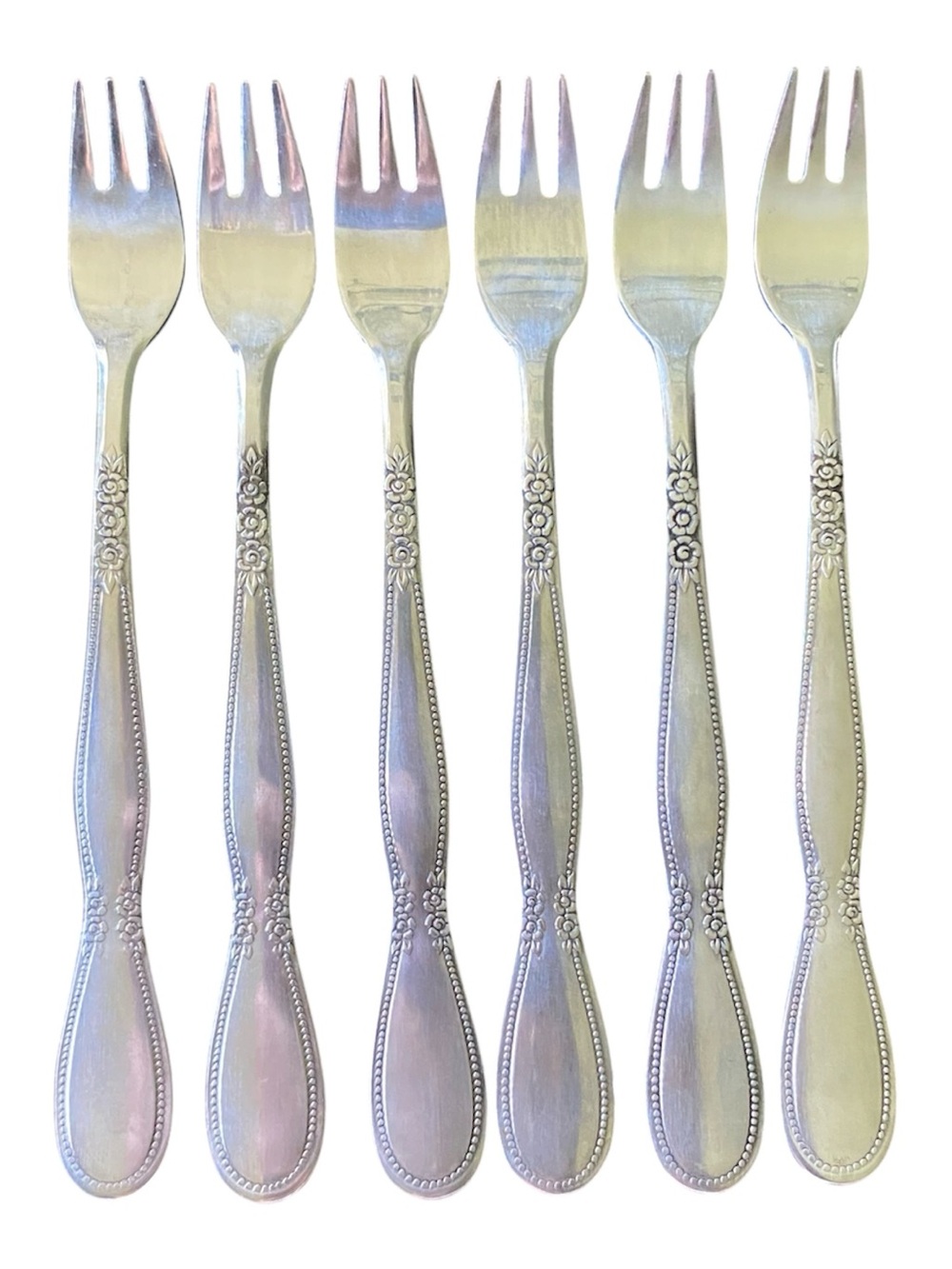 Oneida COLONIAL BOUTIQUE Cocktail Seafood Fork x 6 Northland Stainless Flatware